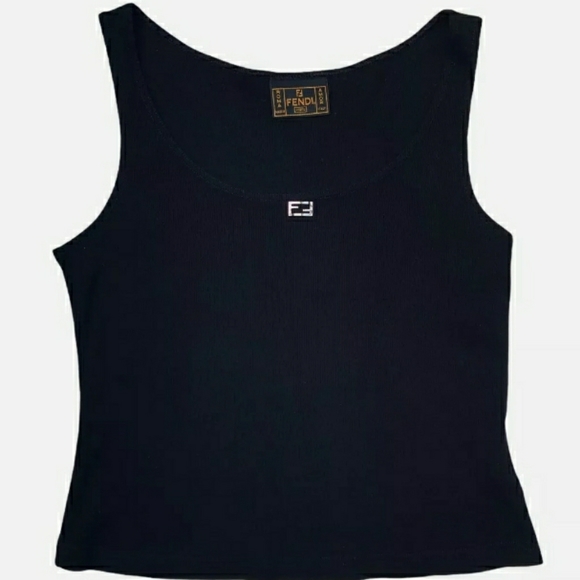 AUTHENTIC VINTAGE SILVER HARDWARE FF LOGO TANK TOP - Picture 8 of 9